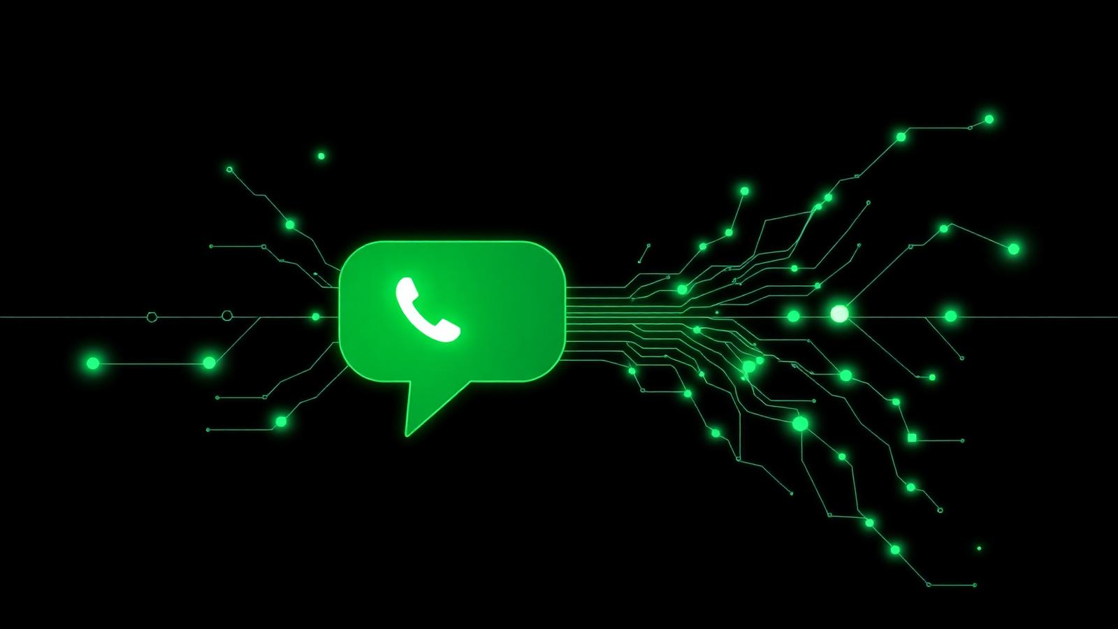 Ilustração representando atendimento automatizado via WhatsApp com Inteligência Artificial